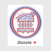 Personalized USA 250–Patriotic Retro Marquee シール (シート)