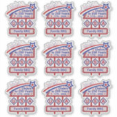 Personalized USA 250–Patriotic Retro Marquee シール (正面)