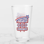 Personalized USA 250–Patriotic Retro Marquee タンブラーグラス (裏面)