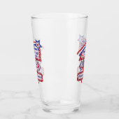 Personalized USA 250–Patriotic Retro Marquee タンブラーグラス (左)