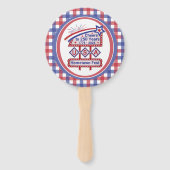 Personalized USA 250–Patriotic Retro Marquee ハンドファン (裏面)