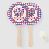 Personalized USA 250–Patriotic Retro Marquee ハンドファン (正面&裏面)