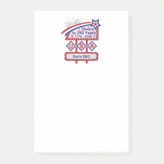 Personalized USA 250–Patriotic Retro Marquee ポストイット