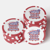 Personalized USA 250–Patriotic Retro Marquee ポーカーチップ (積み重ね)