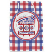 Personalized USA 250–Patriotic Retro Marquee ミディアムペーパーバッグ (正面)