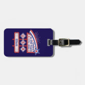 Personalized USA 250–Patriotic Retro Marquee ラゲッジタグ (正面横)