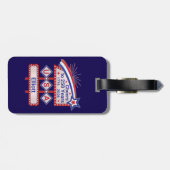 Personalized USA 250–Patriotic Retro Marquee ラゲッジタグ (裏面横)