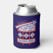 Personalized USA 250–Patriotic Retro Marquee 缶クーラー (缶正面)