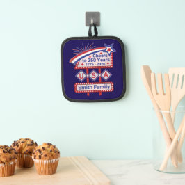 Personalized USA 250–Patriotic Retro Marquee 鍋敷き