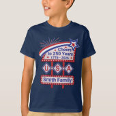 Personalized USA 250–Patriotic Retro Marquee Tシャツ (正面)
