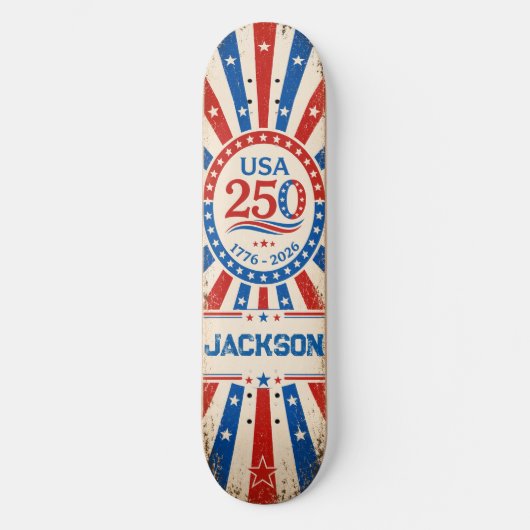 Personalized USA America 250 Skateboard  スケートボード (正面)