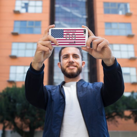 Personalized USA National Flag Soccer Graphic  Case-Mate iPhoneケース