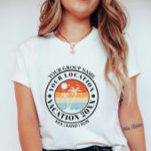 Personalized Vacation Palm Badge, Group Vacation Tシャツ