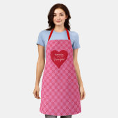 Personalized Valentine Apron A Sweet Love Gift エプロン (着用した状態)