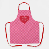 Personalized Valentine Apron A Sweet Love Gift エプロン (正面)