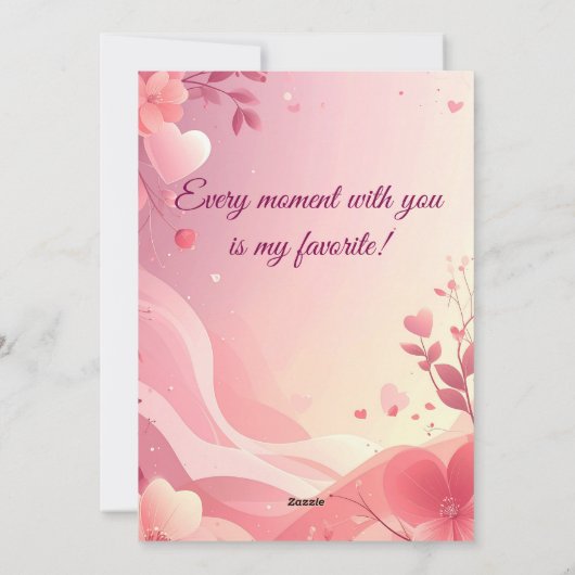 Personalized Valentine Card – Romantic Love Greeti シーズンカード (裏面)