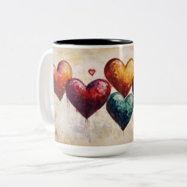 Personalized Valentine Coffee Mug, Custom Valentin ツートーンマグカップ