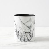 Personalized Valentine Couple Gift | Est. [Year]  マグカップ (中央)