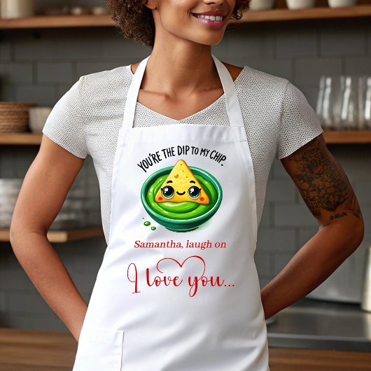 Personalized Valentine Gift Apron Cute Food Humor エプロン