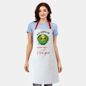 Personalized Valentine Gift Apron Cute Food Humor エプロン (着用した状態)