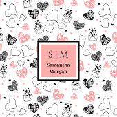 Personalized Valentine Gift Blanket Hand Drawn Tex フリースブランケット