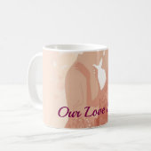 Personalized Valentine Gift for Wife or Husband |  コーヒーマグカップ (正面左)