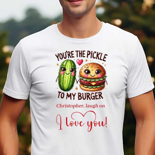 Personalized Valentine Gift Funny Food Men T-Shirt Tシャツ