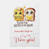 Personalized Valentine Gift Funny Food Towel キッチンタオル (縦)