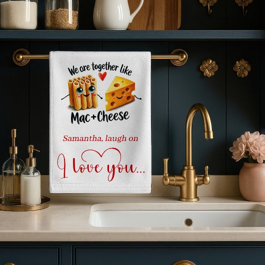Personalized Valentine Kitchen Towel Food Puns キッチンタオル