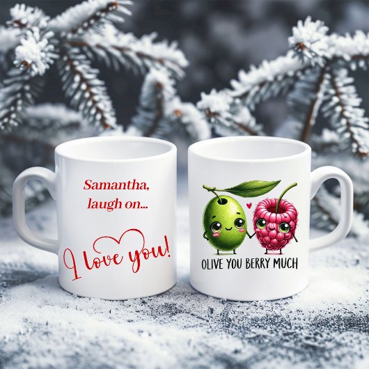 Personalized Valentine Mug Cute Food Love Quote コーヒーマグカップ