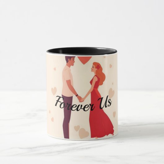 Personalized Valentine Mug for Couple | Forever Us マグカップ (中央)