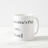 Personalized Valentine Mug From Girlfriend or Wife コーヒーマグカップ (正面右)