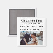 Personalized Valentine Newspaper  マグネット (正面/裏面)