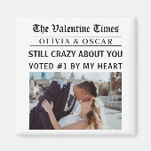 Personalized Valentine Newspaper  マグネット (正面)