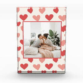 Personalized Valentine Photo Heart Acrylic Block フォトブロック