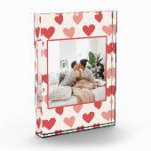 Personalized Valentine Photo Heart Acrylic Block フォトブロック (左)