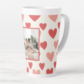 Personalized Valentine Photo Heart Latte Mug カフェラテマグ (右アングル)