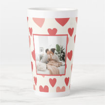Personalized Valentine Photo Heart Latte Mug
