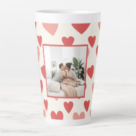 Personalized Valentine Photo Heart Latte Mug カフェラテマグ