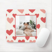 Personalized Valentine Photo Heart Mouse Pad マウスパッド (マウス)