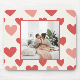 Personalized Valentine Photo Heart Mouse Pad マウスパッド