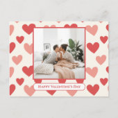 Personalized Valentine Photo Heart Postcard ポストカード (正面)