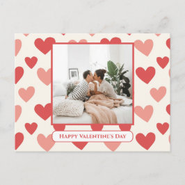 Personalized Valentine Photo Heart Postcard ポストカード