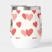 Personalized Valentine Photo Heart Water Bottle (右面)