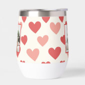 Personalized Valentine Photo Heart Water Bottle (左面)