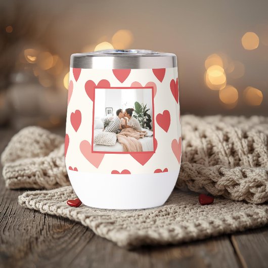 Personalized Valentine Photo Heart Water Bottle