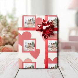 Personalized Valentine Photo Heart Wrapping Paper ラッピングペーパー