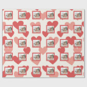 Personalized Valentine Photo Heart Wrapping Paper ラッピングペーパー (フラット)