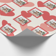 Personalized Valentine Photo Heart Wrapping Paper