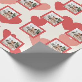 Personalized Valentine Photo Heart Wrapping Paper ラッピングペーパー